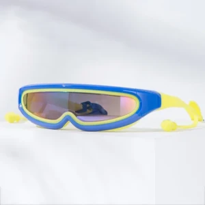 Kids Mirror coated lenses Swimming Glasses Waterproof Anti Fog Silicone Adult Kids Swimming Goggles With Big Frame