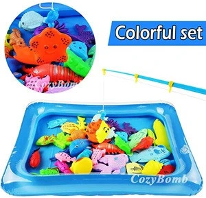 Buy Kids Pool Fishing Toys Games - Summer Magnetic Floating Toy
