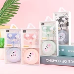 KIKI-393 Cheap for Girls Kids Custom Logo Cute Kawaii Case Wired Music Earphones 3.5MM In-ear Headphones with Wire Cable Headset