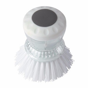 Kitchen Scrub Brush - fill soap reservoir and push top button to release soap onto brush