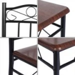 KLD Italian cheap MDF and steel dining room table set modern
