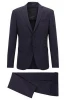korea style slim fit business suit stretch virgin wool