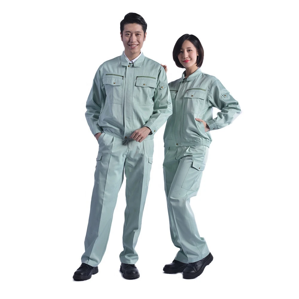Labor safety men women engineering Long sleeves jacket and pants workwear set uniform