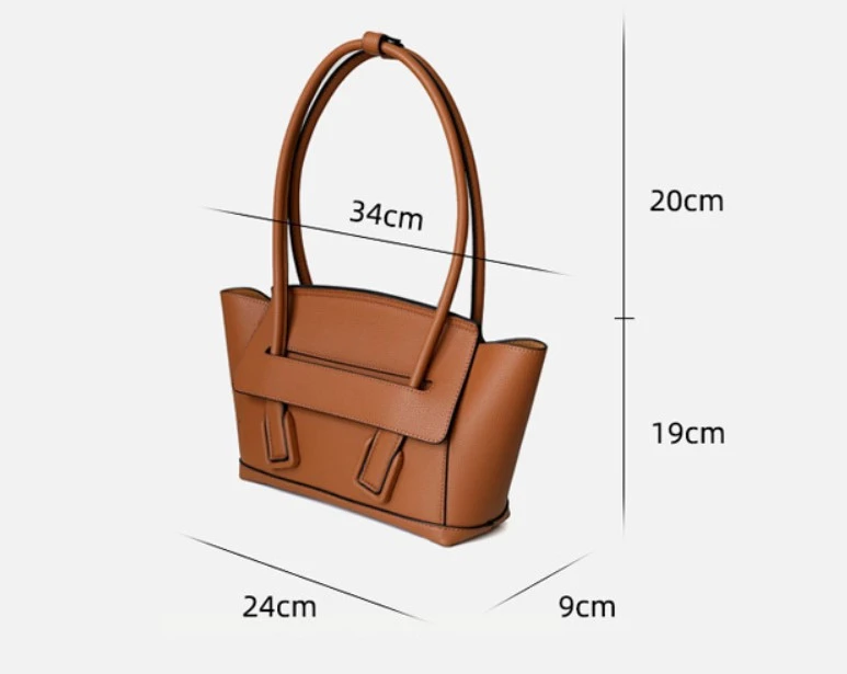 Large capacity lady shoulder handbag genuine leather women bags