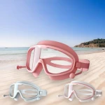 Large Frame Glass Single Lens Silicone Nose Adult No Leaking Anti Fog Swim Goggles Swimming Glasses Swimming Goggles