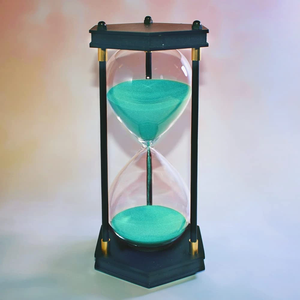 Large Size Hourglass Sand Timer 60 Minute Decorative Hexagon Frame Sand glass
