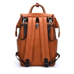 Leather Baby Diaper Bag Backpack Multi-function Travel Nappy Bags for Mother