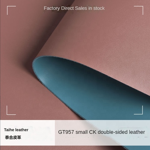 leather manufacturer Production PVC natural leather material double sided pattern 1.9mm thick