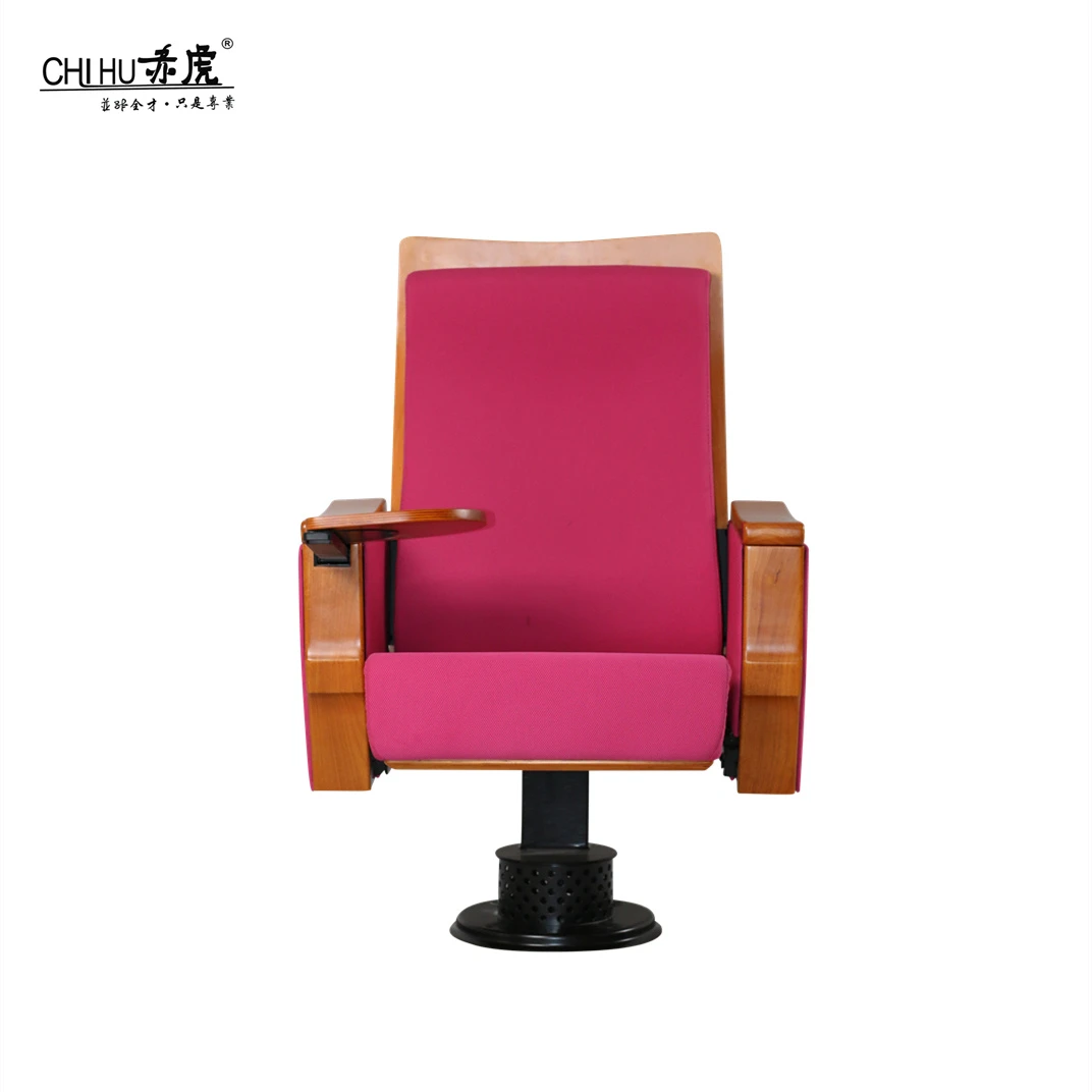Lecture hall chair folding music theater seating commercial auditorium chair foldable church chair with writing table