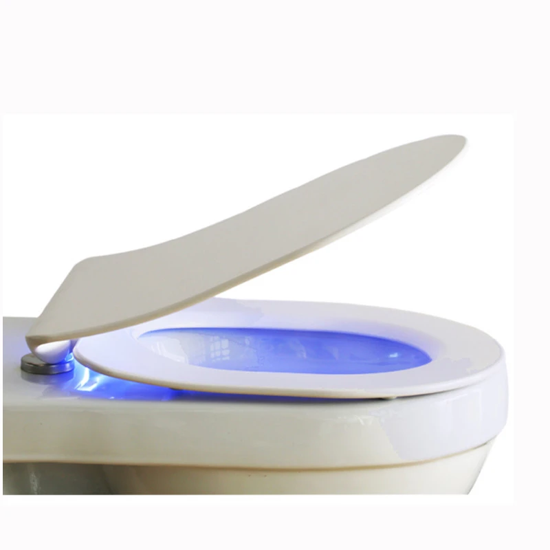 LED light sensor  duroplast toilet seat with soft close hinge
