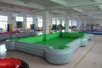 Life size inflatable pool ball table/ Outdoor giants human inflatable snooker soccer billiard football game for sale