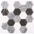 Import Light emperador color customized hexagon glass mosaic mix stone glass mosaic tile from China
