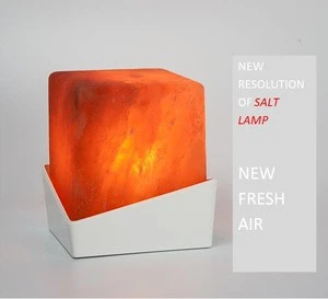 Lighting Himalayan Gift Salt Lamp Cube Crystal Salt Lamps Modern Design Lamp LED Natural Crafts