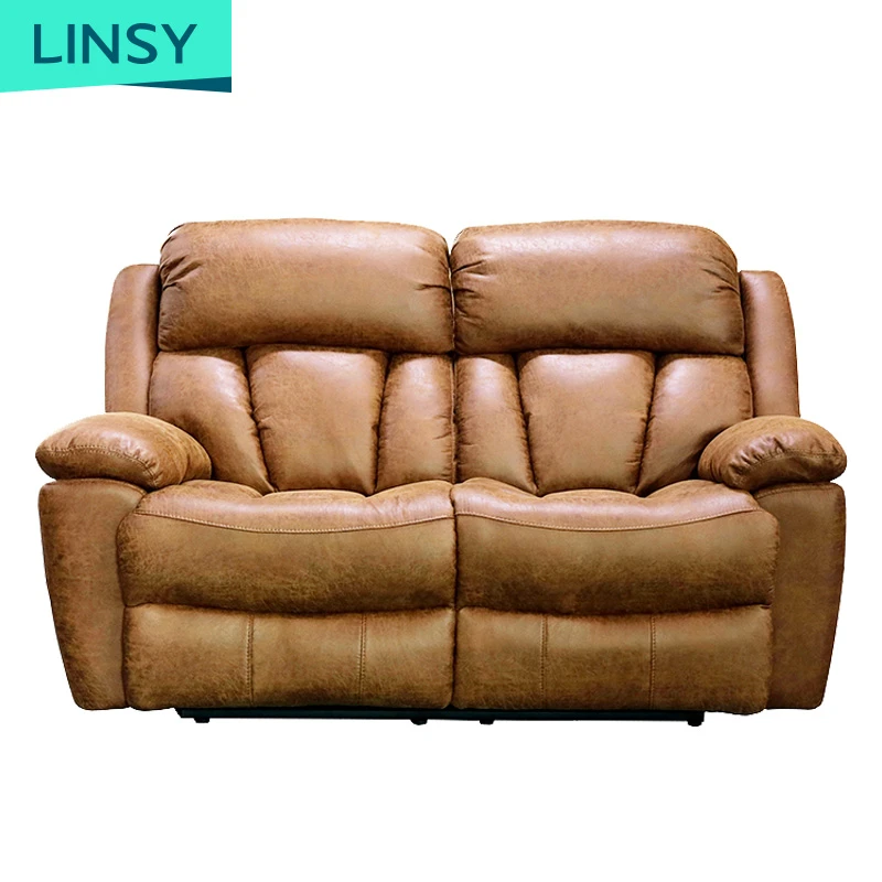 Linsy Living Room Fabric Lift Reclining Chair Sofa Reclinable Modern Sectional 7 Seats Genuine Leather Recliner Sofa Set