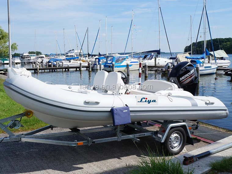 Liya 4.3m small rigid inflatable boat fiberglass fishing boat