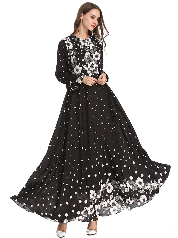 Long Dress For Muslim Women Long Muslim Woman Dress Dubai Islamic Clothing Turkey Abaya For Women