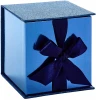 Luxury dark blue glitter small gift box personalized customizable gift box