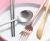 Luxury  Matt Gold Stainless Steel Knives Fork Spoon Flatware Cutlery Set