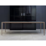 Luxury Nordic Minimalist  Dining Table Creative Modern aluminum  sinter stone Dining Table