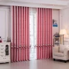 Luxury Pink 100% Polyester Window Curtins Sitting Room Black Out Curtains Soundproof For Kids Bedroom Blackout Curtain