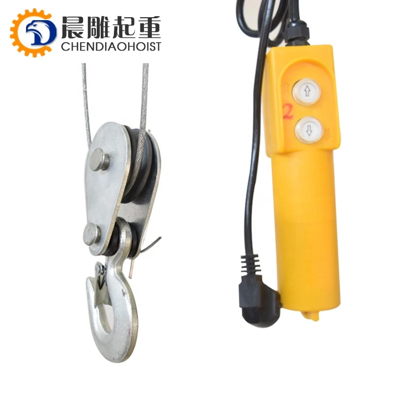 Manufacture 100kg to 1000kg Mini Wire Rope Electric Hoist Winch Factory Price