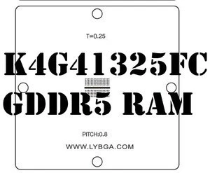 Manufacture direct sale Stencil K4G41325FC GDDR5 RAM 4 piece one set free shipping