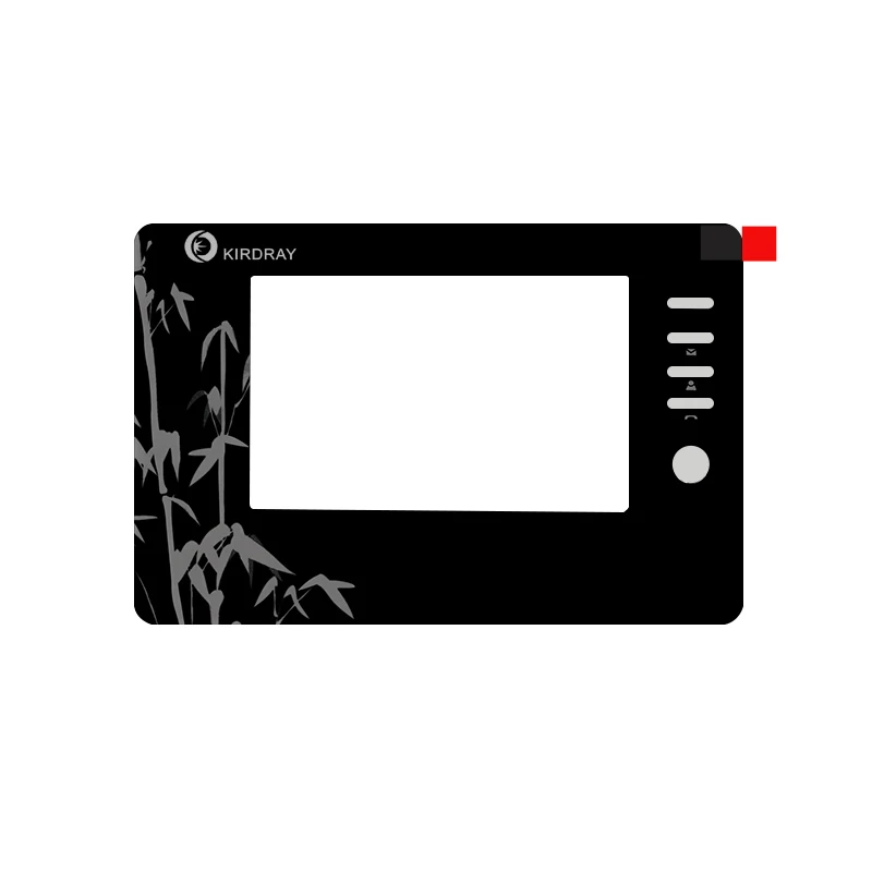 Manufacturer custom processing LCD display window silk screen black opaque touch coating tempered glass panel