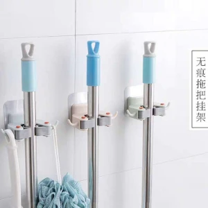 Manufacturer Flexible Magic Plastic Wall Mounted Reusable Houseware Mop Broom Wall Hook Holder