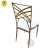 Import Manufacturers factory price exchange back golden metal iron Dining Chair from China
