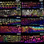 Many Types Nail Transfer Foil Flower Laser Transparent Designs Nail Sticker Decal