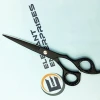 Matte Black professional high quality barber scissor/Hair scissor with custom brand name