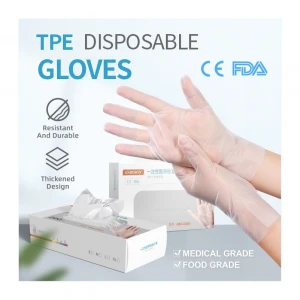 Medica Cpe Kitchen Barber Hair Dye Disposal Free Powder Blue Dish Washing Cheap Tpe Disposable Gloves Household Cleaning