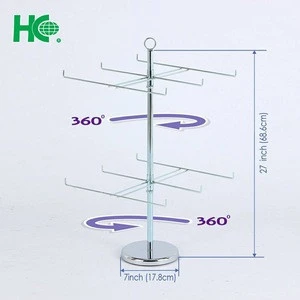 Metal wire countertop display rack for retail store