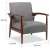 Import Mid-Century Modern Accent Chair Upholstered Wooden Lounge Arm Chair Fabric Single Sofa from China