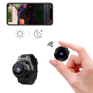 Mini Camera with Wrist Strap Wireless Hidden WiFi Security Camera 1080P Night Vision Motion Activated Indoor Outdoor Nanny Cam
