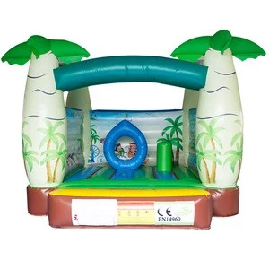 Mini High Quality Tropical Rainforest Theme cheap  Inflatable Moonwalk Castle Bounce House For kids and adult