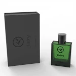 50ml empty high quality green OEM glass perfume bottle with gift box pump sprayer