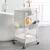 Import Mobile 3tier metal rolling cart organizer for kitchen bathroom makeup trolley storage with wheels white utility cart with handle from China