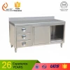 Modern kitchen cabinet/ kitchen used stainless steel cabinet/restaurant commercial kitchen cabinet with backsplash drawer