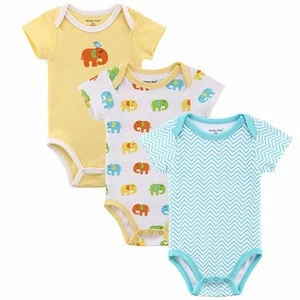 Mother Nest 3 Pieces/lot Fantasia Baby Bodysuit Infant Jumpsuit Overall Short Sleeve Body Suit Baby Clothing Set Summer Cotton
