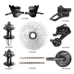 Mountain bike MTB bicycle 3X9 TM39S-X2 shifter+cassette+front & rear derailleur+hub speed shift system set
