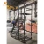 Movable warehouse fiberglass platform step ladder with wheels