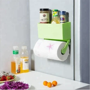 Multi-functional kitchen strong magnetic high-capacity storage box paper holder