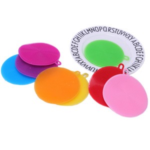 Multi-functional Silicone Dish Sponge Washing Brush Scrubber 8 Pack Household Cleaning Sponges For Kitchen Wash Pot Pan Dish Bow