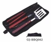 Multifunctional wooden handle stainless steel BBQ tools