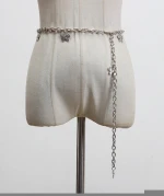 Mutilayer Metal Waist Chain Dress belts metal chain belt for ladies
