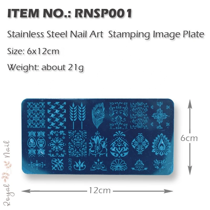 Nail Art Stamping Template Plates Stainless Steel Manicure Salon Tools