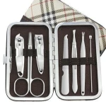 Nail clipper set 7pcs manicure set, nail file, eyebrow scissor stainless steel professional manicure tool nail cleaning care set