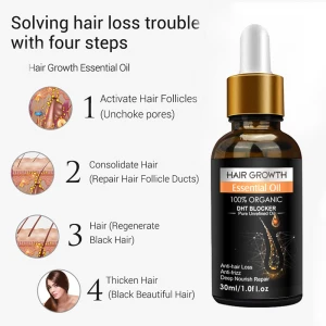 Natural Hair Growth Serum Crecimiento Del Cabello Hair Regrowth Treatment Scalp Care Essential Oil Custom Logo Hair Growth Oil