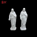 Natural marble machine carving small religious statues for interior decoration